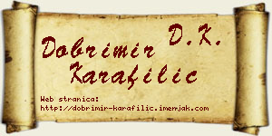 Dobrimir Karafilić vizit kartica
